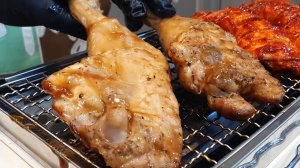 🔥🍲 Мукбанг и Mukbang : ГИГАНТСКАЯ КУРИНАЯ ГОЛЕНЬ 🍗 (Острая + соевый соус 🔥) и BULDAK RAMEN 🍜