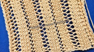 Простой ажурный узор с эффектом плиссе ⭐️ Для вязания сарафана, шарфа ⭐️ Схема