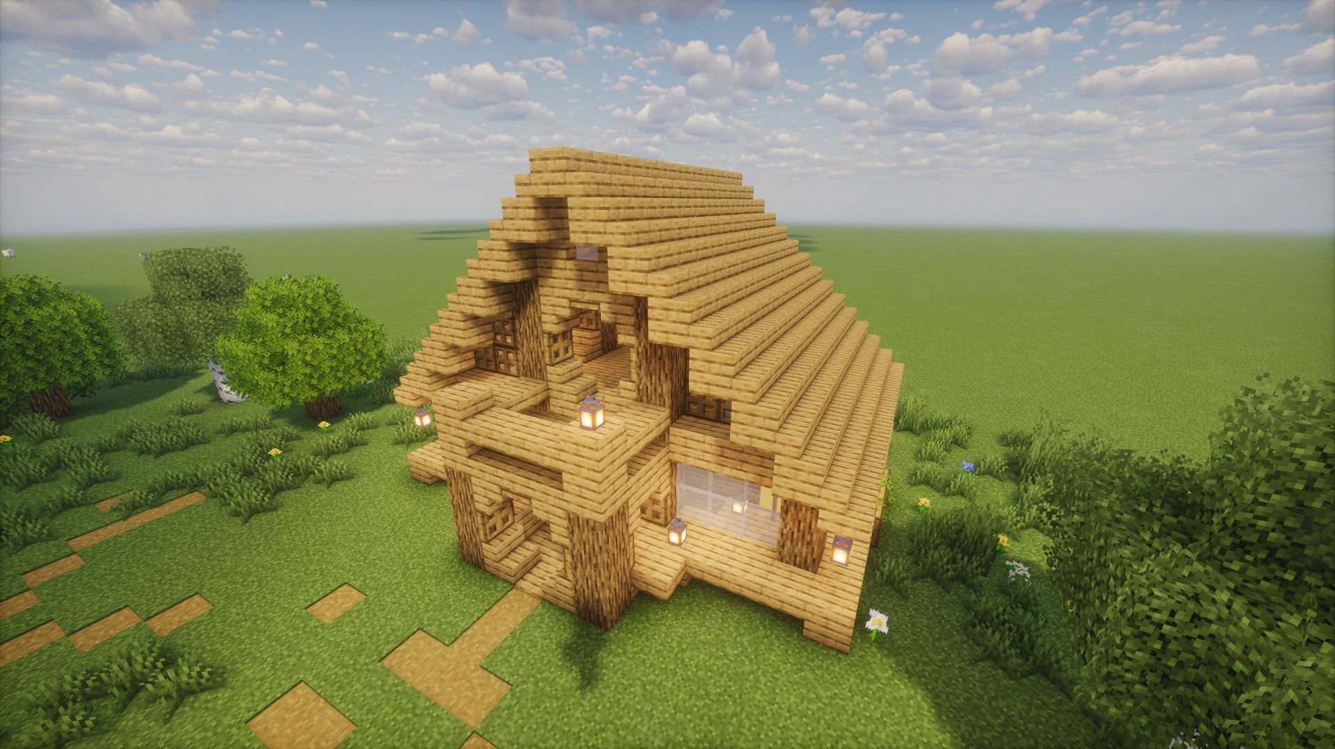 Стартовый деревянный дом в Майнкрафт l Minecraft смотреть онлайн