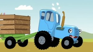 Синий Трактор едет по полям