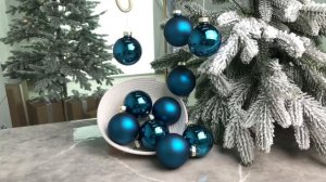 Набор стеклянных шаров, лазурный синий mix, 60 мм, 10 шт., 2000240