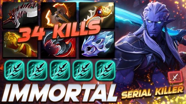 Phantom Assassin 34 Frags Comeback Action — профессиональный геймплей в Dota 2 [Смотри и учись]