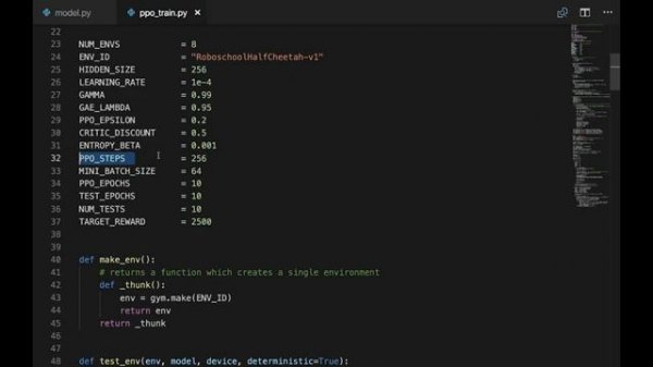 Proximal Policy Optimization PPO Tutorial - Master Roboschool