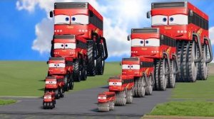 Большой и маленький автобус Молния Маккуин: Двойные колеса-пилы-монстры против двойных колес-монстро