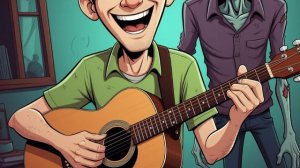 У камина с гитарой