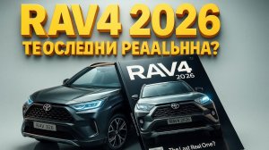 TOYOTA RAV4 2026: ПОСЛЕДНИЙ НАСТОЯЩИЙ RAV4? Гибрид, PHEV