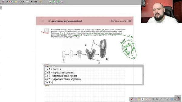 Генеративные органы растений. Вебинар. Ростислав