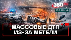 Последствия непогоды на дорогах в Москве и области: аварии, заторы, перевернутые машины