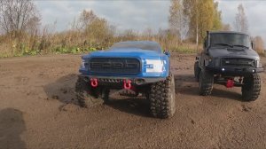 Unimog против Ford Raptor на бещздорожье