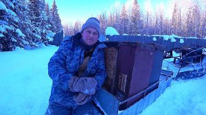 Жизнь в глубинке. Готовлю ловушки на пчёл. Первая оттепель. Борюсь со снегом у Лесного дома.