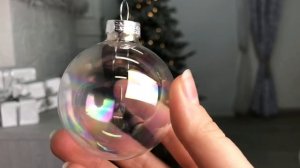 Набор стеклянных шаров, прозрачный перламутр, 60 мм, 10 шт., 2000244