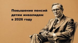 Повышение пенсий детям инвалидам в 2026 году