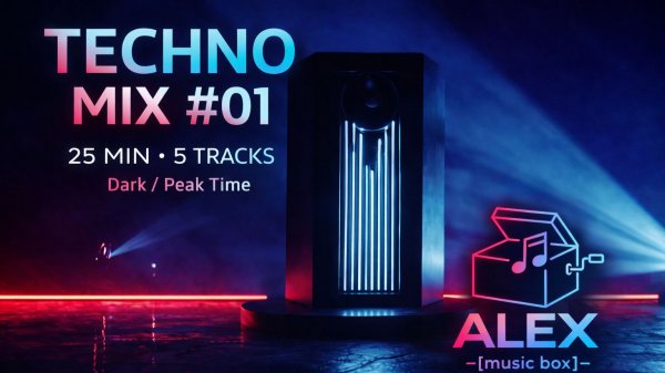 TECHNO MIX #01 | Dark / Peak Time | 25 Min (5 Tracks)
