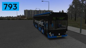OMSI 2: Электробус №793 5-й микрорайон Солнцева - Метро Проспект Вернадского
