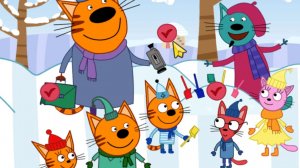 Видео с тремя котами для развития внимательности у детей.