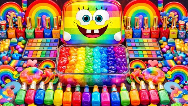 АСМР Слайм💗Яркие Слаймы💗Блестки и косметика АСМР