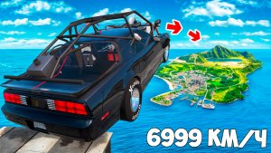 Как далеко чит тачка улетит с огромного трамплина в ГТА 5? GTA 5 Online