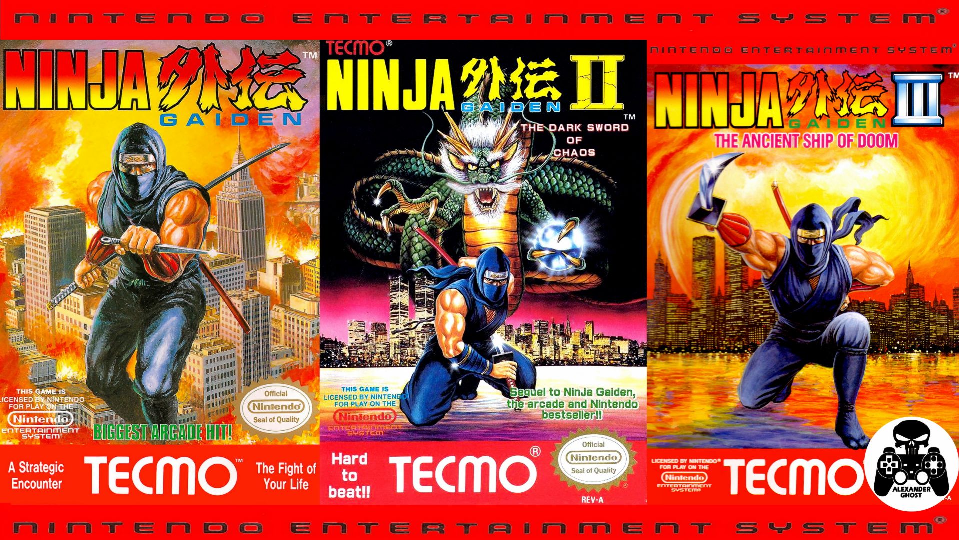 Ninja Gaiden 1,2,3 (Ninja Ryukenden/Shadow Warriors/Dragon Ninja) полное прохождение NES/Famicom смотреть онлайн