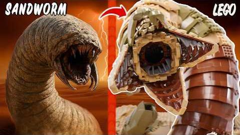 ЛЕГО Я собираю песчаного монстра из Дюны с помощью ЛЕГО
