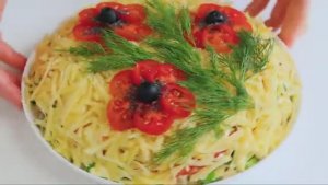 Салат "Красные Маки" Праздничный салат за 20 минут/ Гости оценят