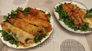 Фаршированные капустные трубочки, почти как голубцы. Очень вкусное блюдо.