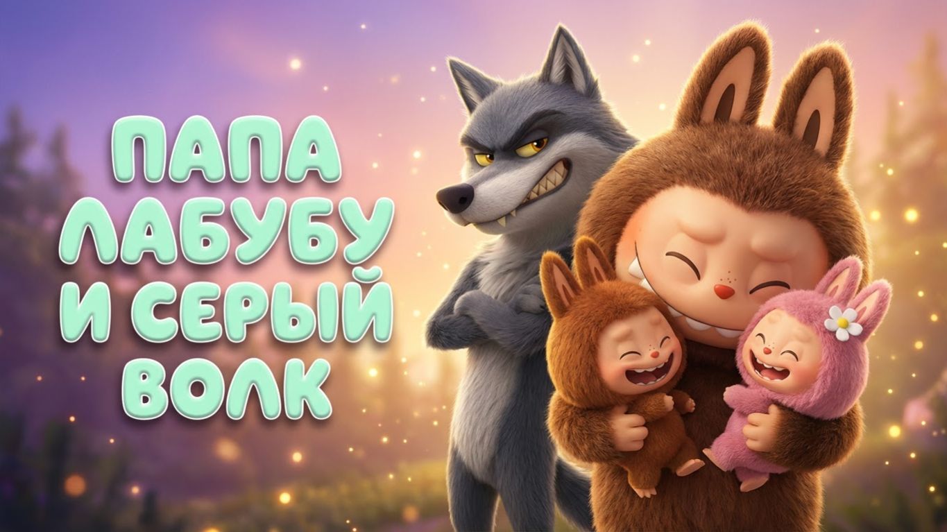 🧡 ПАПА ЛАБУБУ И ВОЛК — добрый мультик для детей 🐰✨ смотреть онлайн