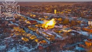 Авиаудар по ПВД 58 омпбр ВСУ в н.п. Казачья Лопань Харьковской обл