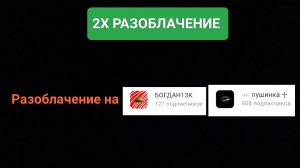 2х Разоблачение (Богдан13к, Пушинка)