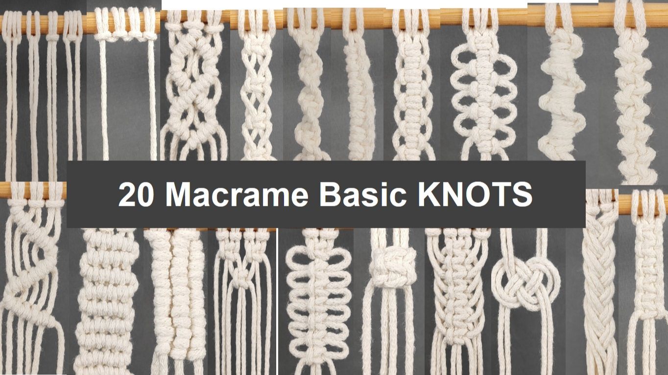 20 Базовых Узлов Макраме/ Макраме для НАЧИНАЮЩИХ/  Макраме для новечков