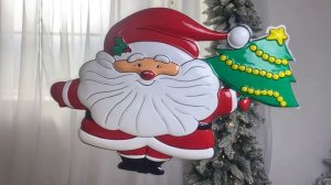 Новогоднее настенное панно ВЕСЕЛЫЙ ДЕД МОРОЗ, 42х64 см, Е3032