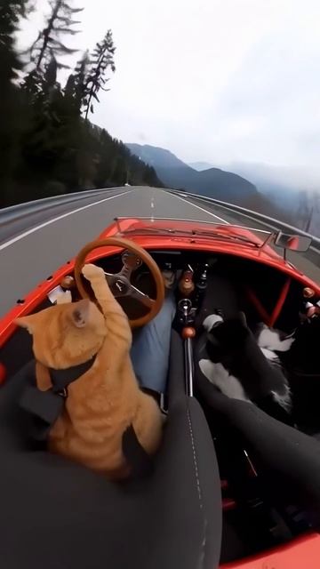 Коты водят машину смотреть онлайн