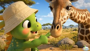 Жираф — детская песенка для малышей |  Динозаврик Тоша в Африке