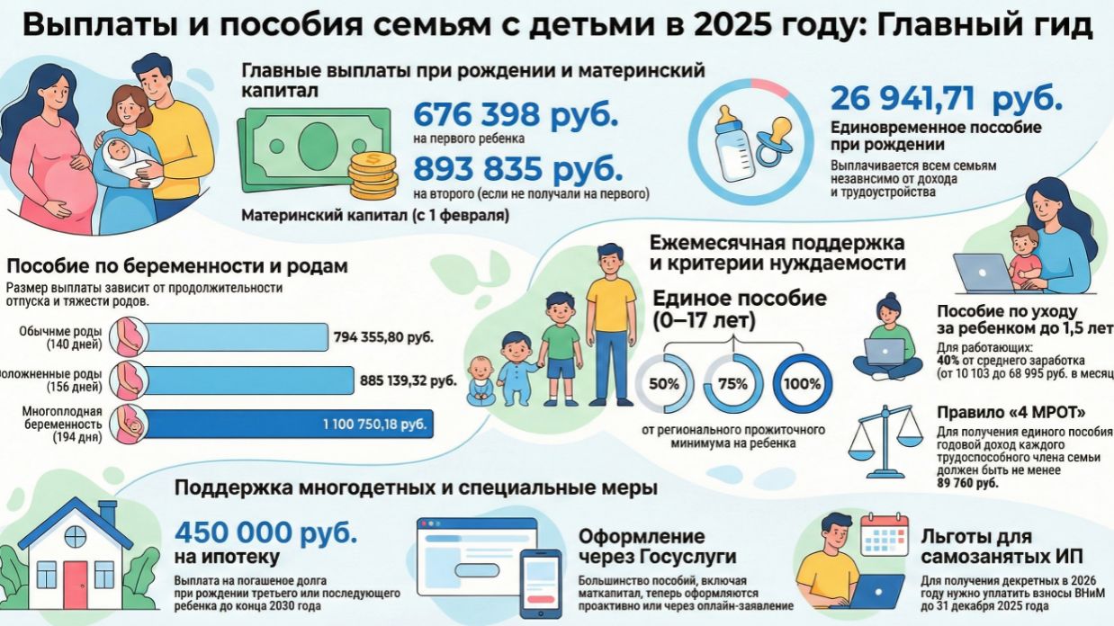 Выплаты на детей в 2026: как получить максимум от государства?