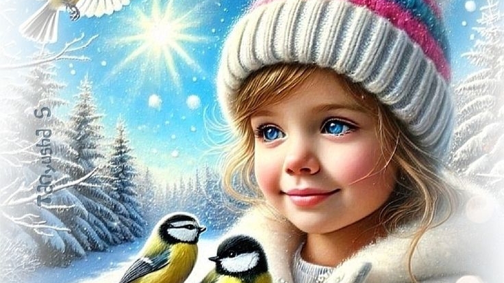 С добрым снежным утром февраля! Красивая музыкальная открытка. смотреть онлайн