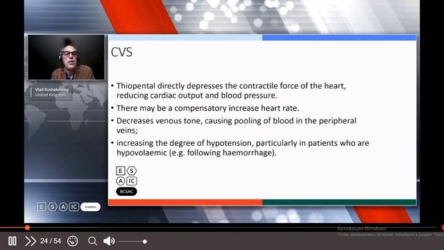 Intravenous anaesthetics смотреть онлайн