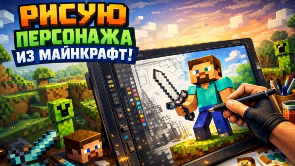 РИСУЮ ДЕВОЧКУ ИЗ МАЙНКРАФТА!