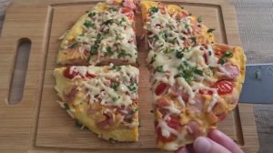 Ленивая пицца на сковороде за 5 минут❗🔥 Рецепт Чистка холодильника❗🔥