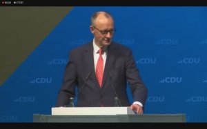 Канцлер Германии и лидер ХДС Фридрих Мерц выступление в Трире, 18 февраля 2026