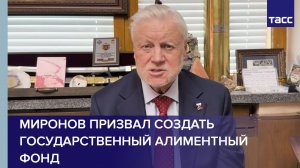 Миронов призвал создать государственный алиментный фонд