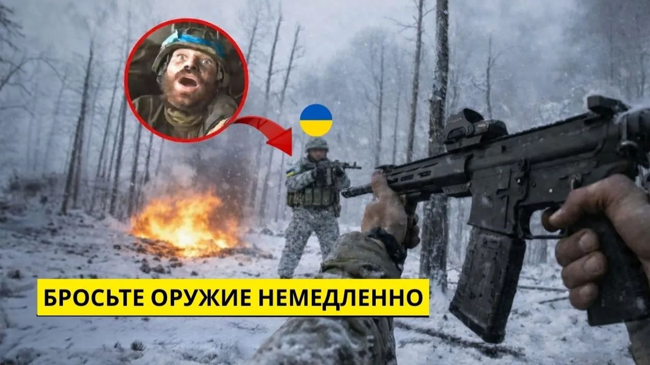 «Бросьте оружие!» — Российский боец вступил в бой с отрядом наемников. смотреть онлайн