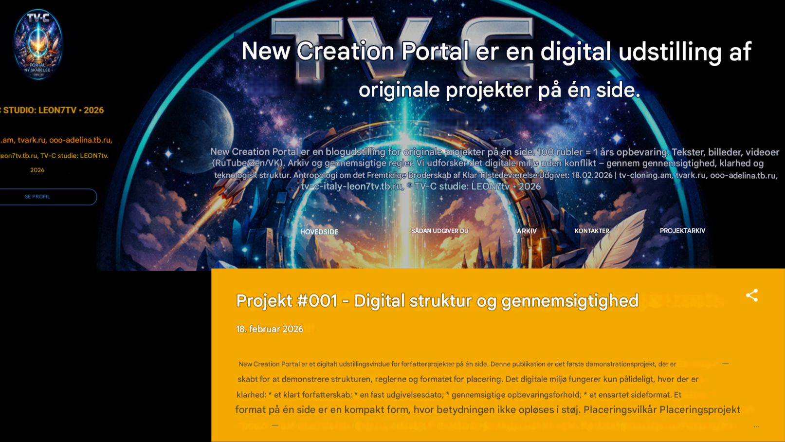 New Creation Portal Er En Digital Udstilling Af Originale Projekter På én Side.