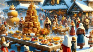 Широкая Масленица. Четвертый день недели -Разгуляй. Роскошная музыкальная открытка.