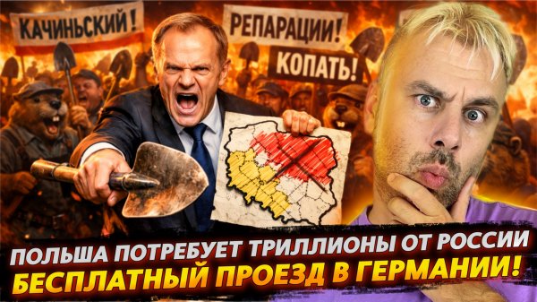 ПОЛЬША ПОТРЕБУЕТ ТРИЛЛИОНЫ ОТ РФ | БЕСПЛАТНЫЙ ПРОЕЗД В ГЕРМАНИИ!