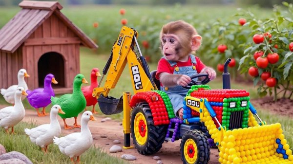 Мультики для детей и малышей про обезьянку которая живет в лесу. Мультики про животных