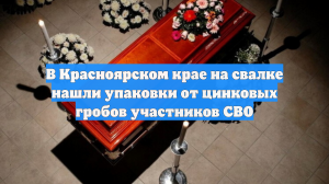 В Красноярском крае на свалке нашли упаковки от цинковых гробов участников СВО