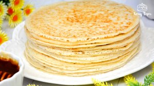 👍 БЛИНЫ ИЗ НИЧЕГО! Без яиц и молока, а вкуснее обычных 🥞🔥 Рецепт НА ВОДЕ для Поста и экономии