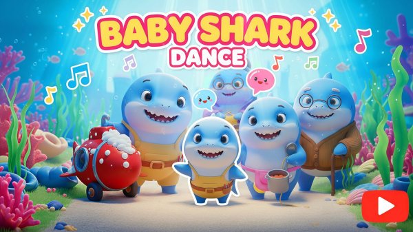 Акулёнок Ту-ру-ру-ру! 🦈 Поем и танцуем с Baby Shark
