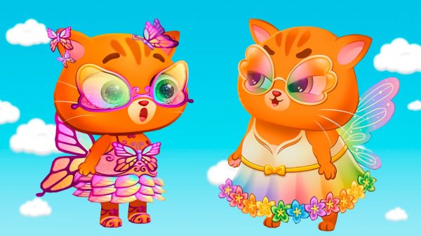 Суровый КОТИК БУБУ и МИМИ №1. Телепортация в новый мир. Игра Bubbu & Mimmi World на Хвостик ТВ