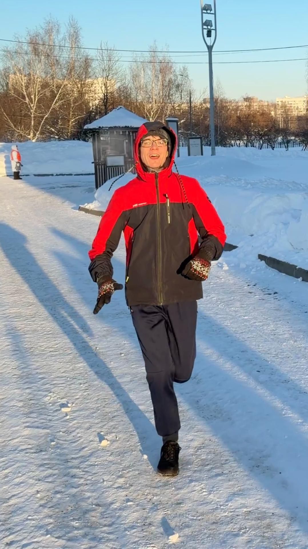 "5 вёрст в  Коломенском”, Москва. –21°C ❄️