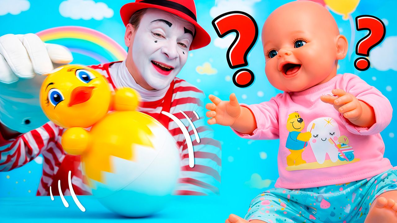 🐥🧸 Кукла Беби Бон Эмили и утёнок неваляшка - Игры с куклой смотреть онлайн